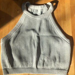Aerie Ribbed High Neck Sports Bra